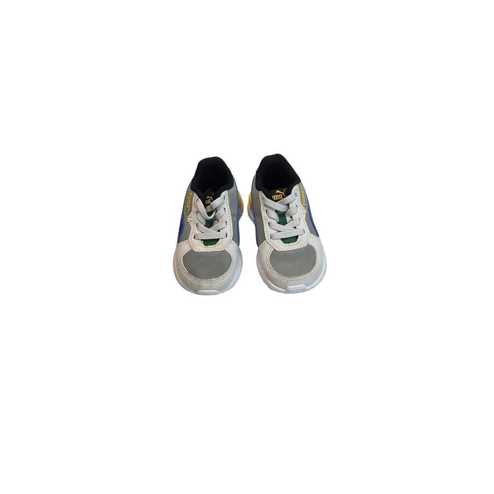 Puma Toddler Boys X-Ray Colorblock Running Sneakers Gray Blue Yellow Size 5 NWOT